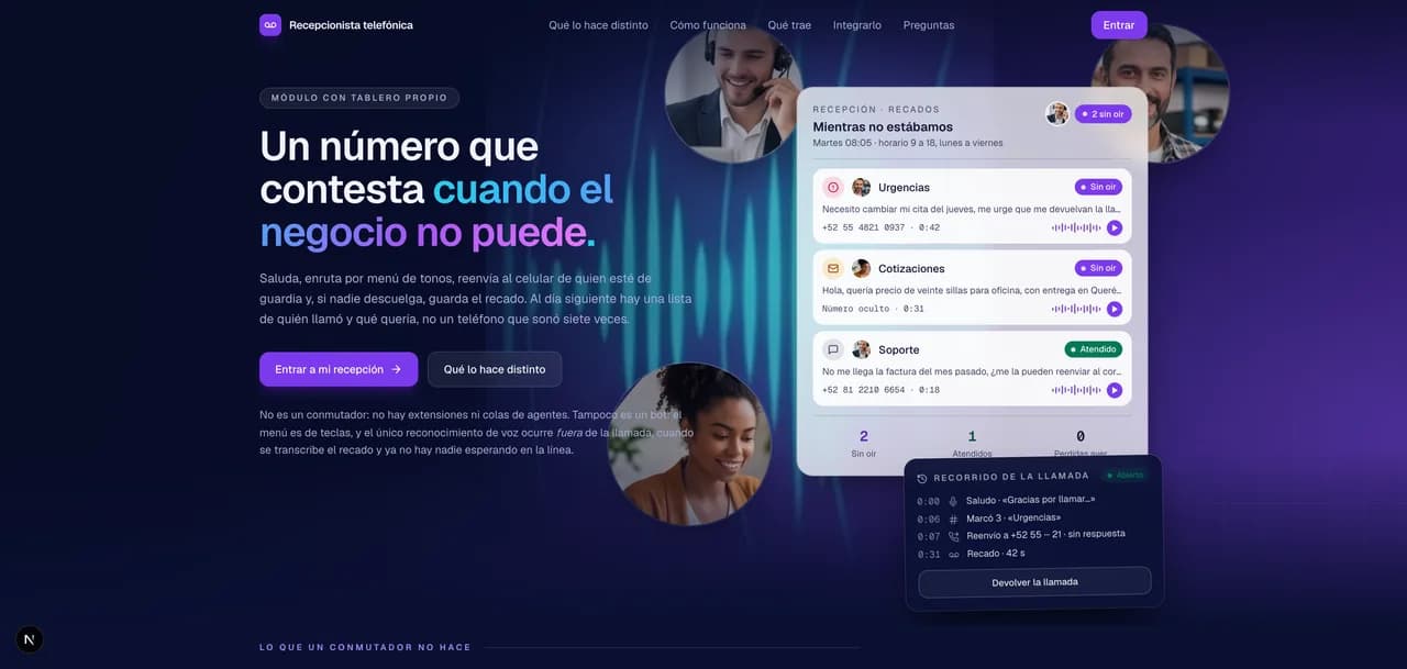 Recepcionista telefónica preview